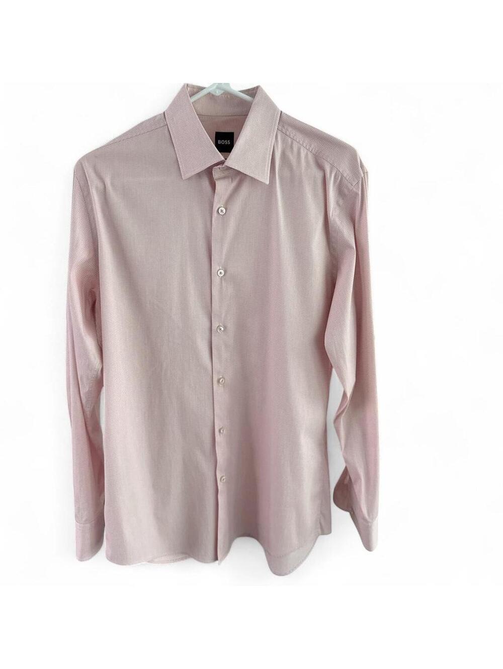 BOSS Slim Fit Stretch Light Pink Dress Shirt